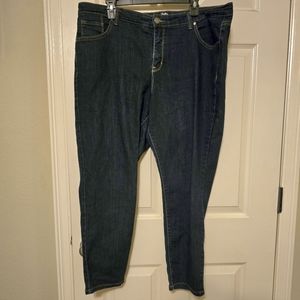 New Directions Curvy Women's dark wash skinny jeans plus size 18W short petite